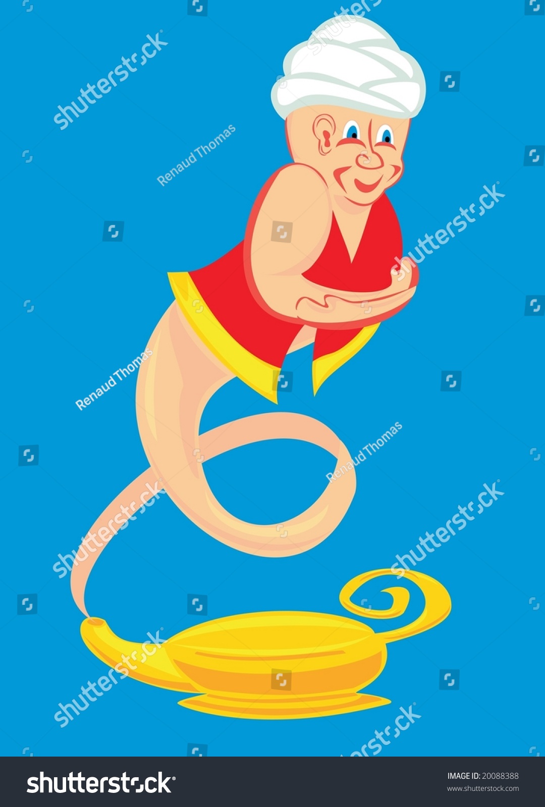 Genie Getting Out Of A Bottle Stock Photo 20088388 Shutterstock