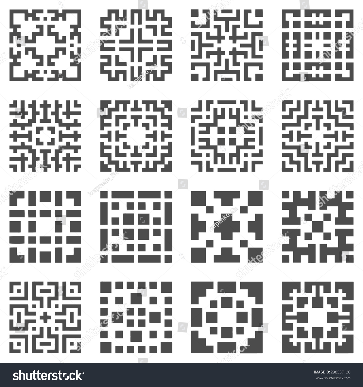Geometric Elements Pixel Art Collection Minimalism Stock Illustration 298537130 Shutterstock 8683