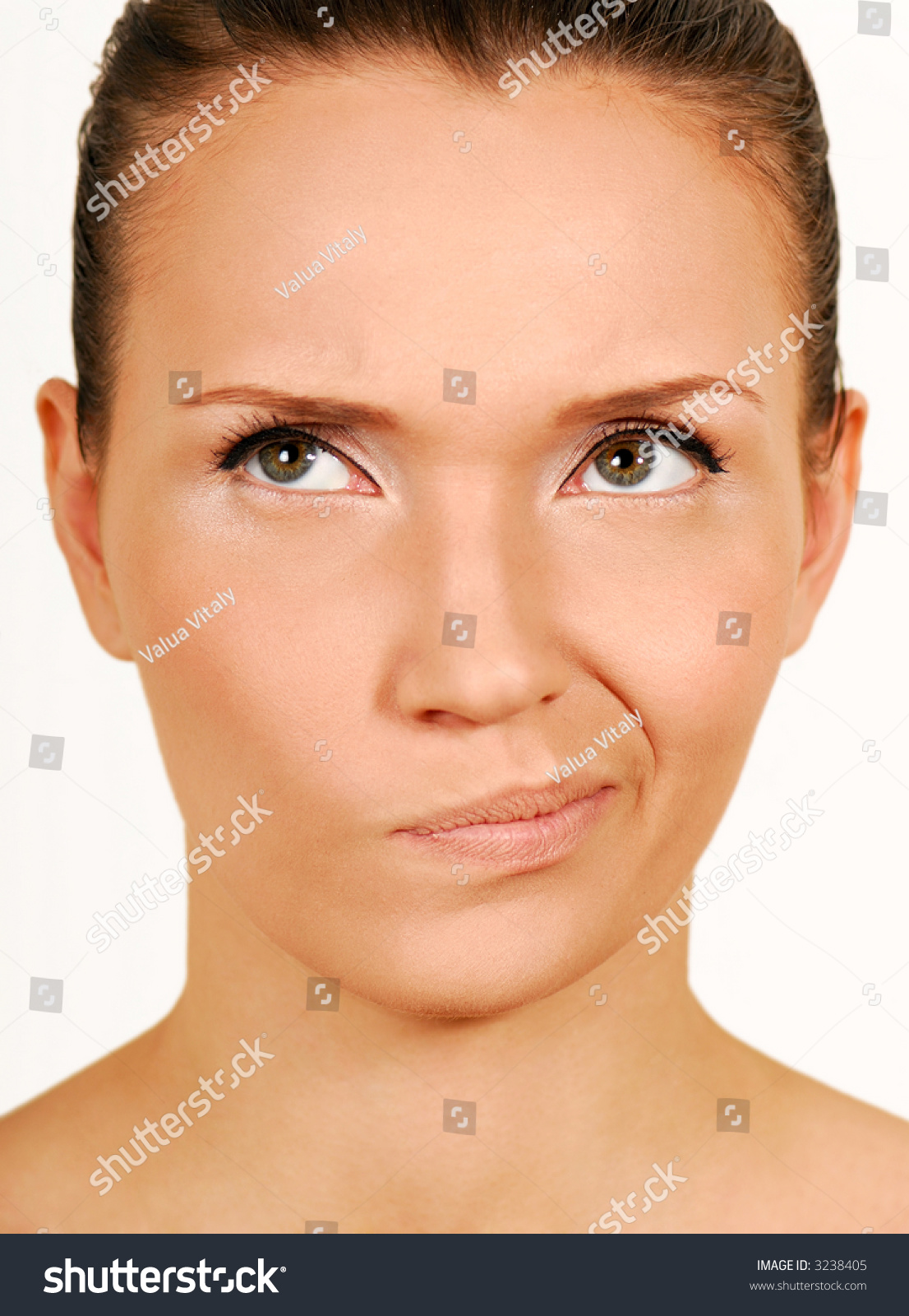 Gesturing Distrust, Jealousy. Close-up Face. Stock Photo 3238405 