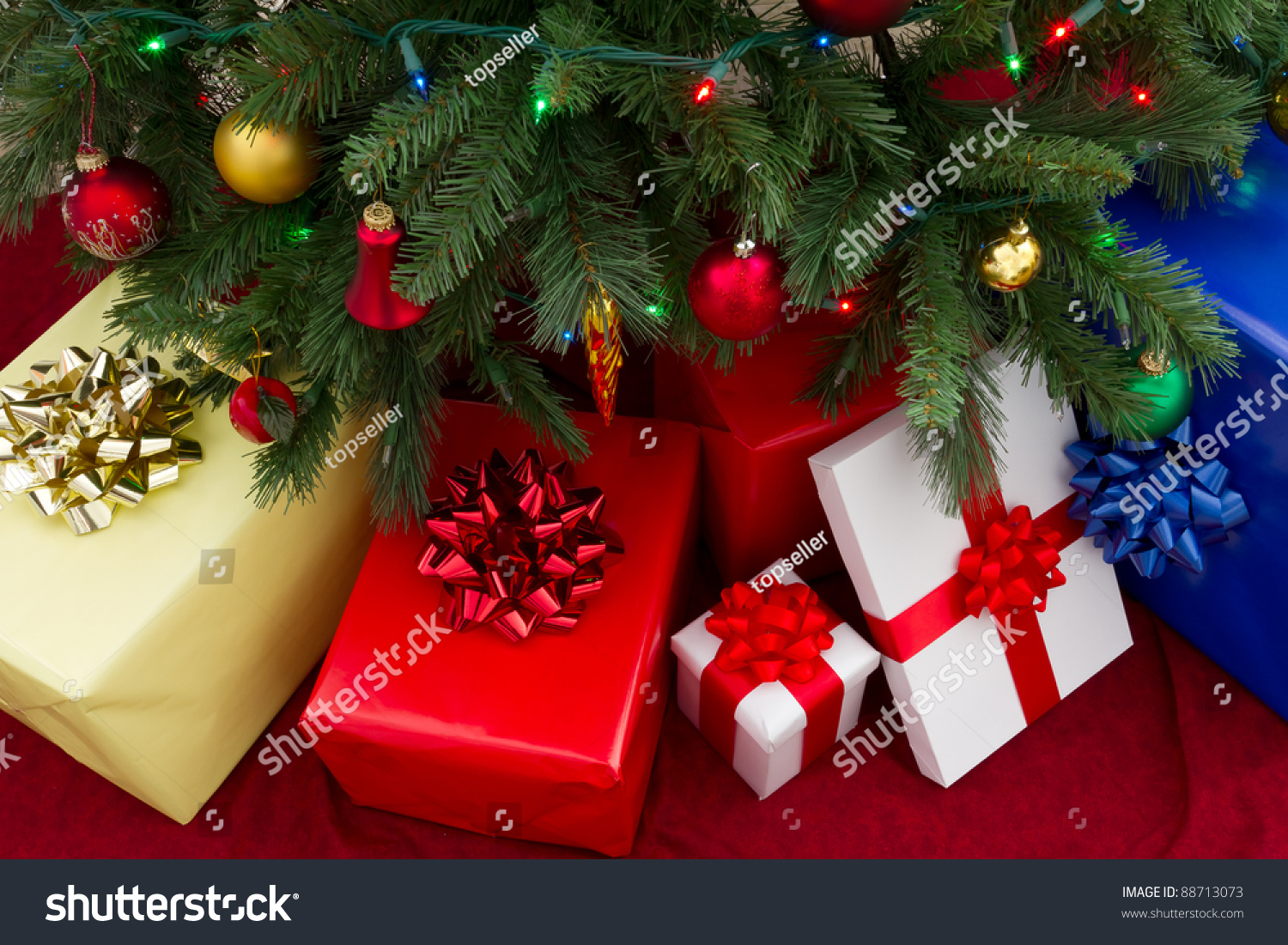 Gifts Under Christmas Tree Stock Photo Shutterstock