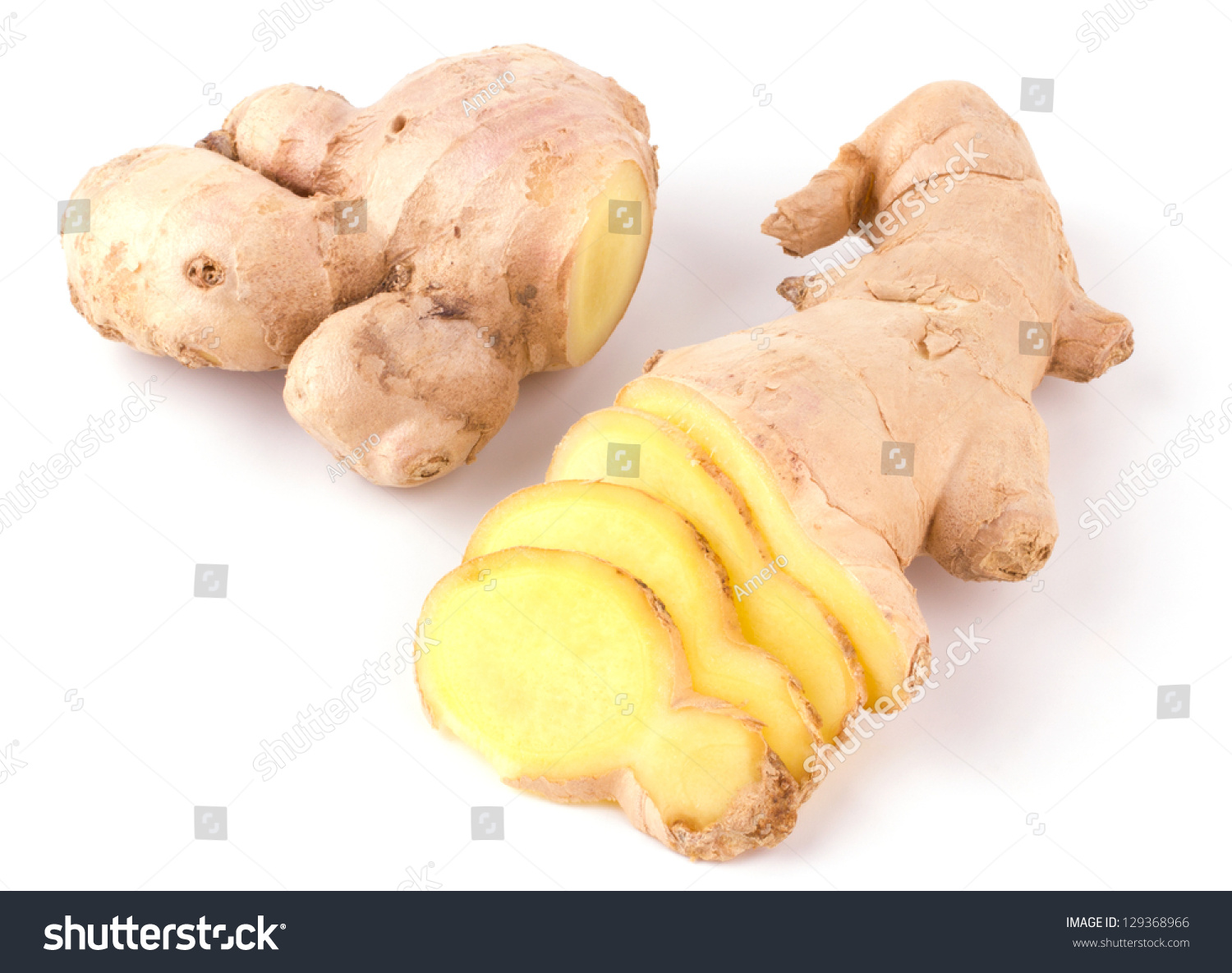 Ginger Isolated On A White Background Stock Photo 129368966 : Shutterstock