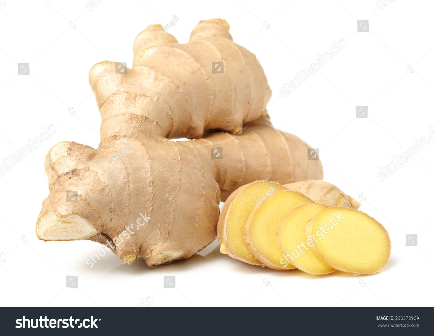 Ginger On White Background Stock Photo 290372969 - Shutterstock