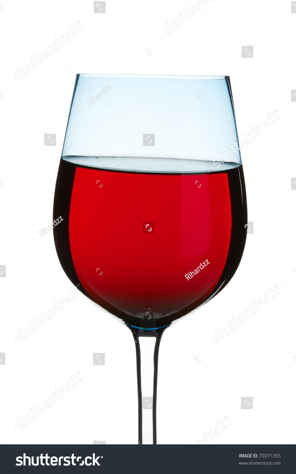 Glass Of Sparkling Red Wine, Isolated On White Stock Photo 70371355