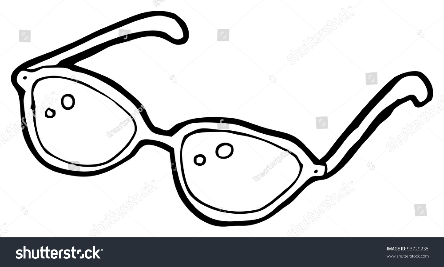 Glasses Cartoon (Raster Version) Stock Photo 93729235 : Shutterstock