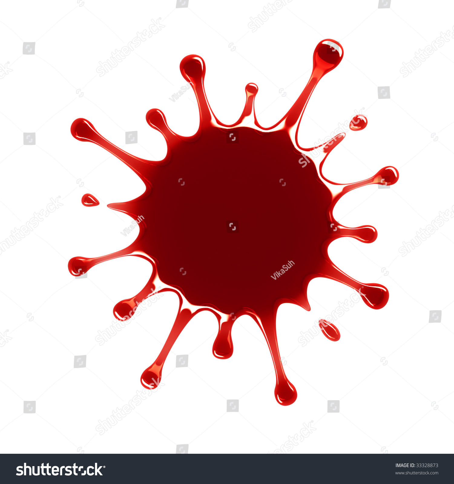 Glossy Blood Splash Stock Photo 33328873 : Shutterstock