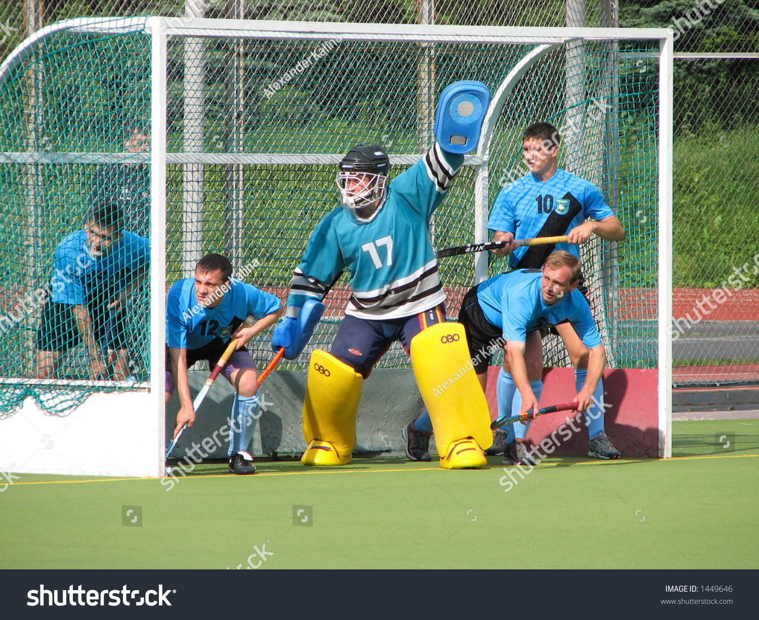 Goalkeeper In Field Hockey Stock Photo 1449646 Shutterstock