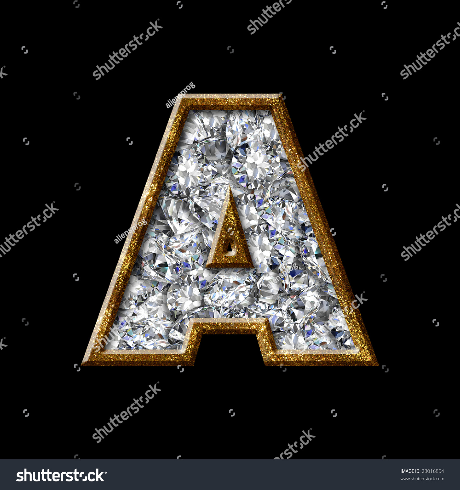 Gold Diamond Font Letter Stock Photo 28016854 Shutterstock