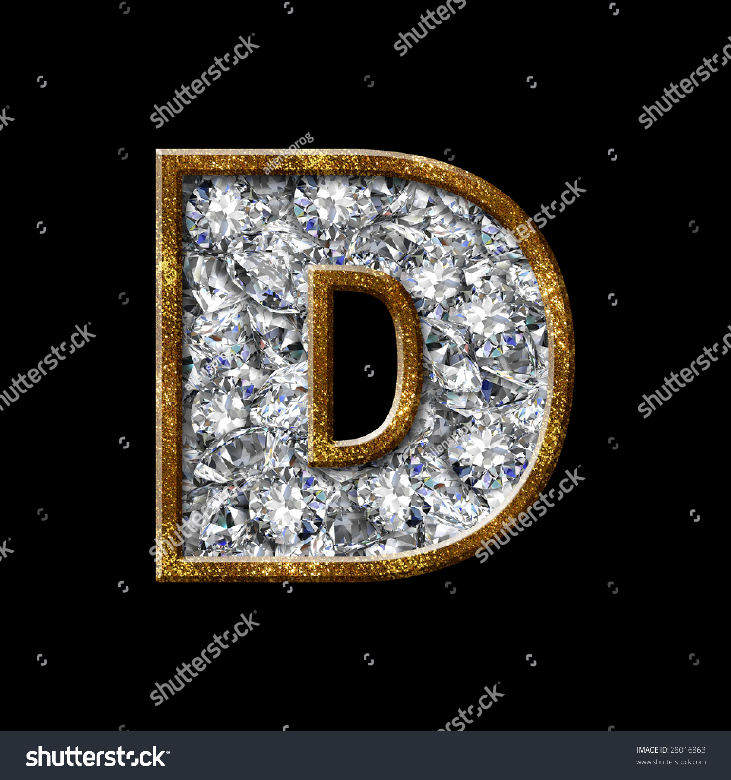 Gold Diamond Font Letter Stock Illustration Shutterstock