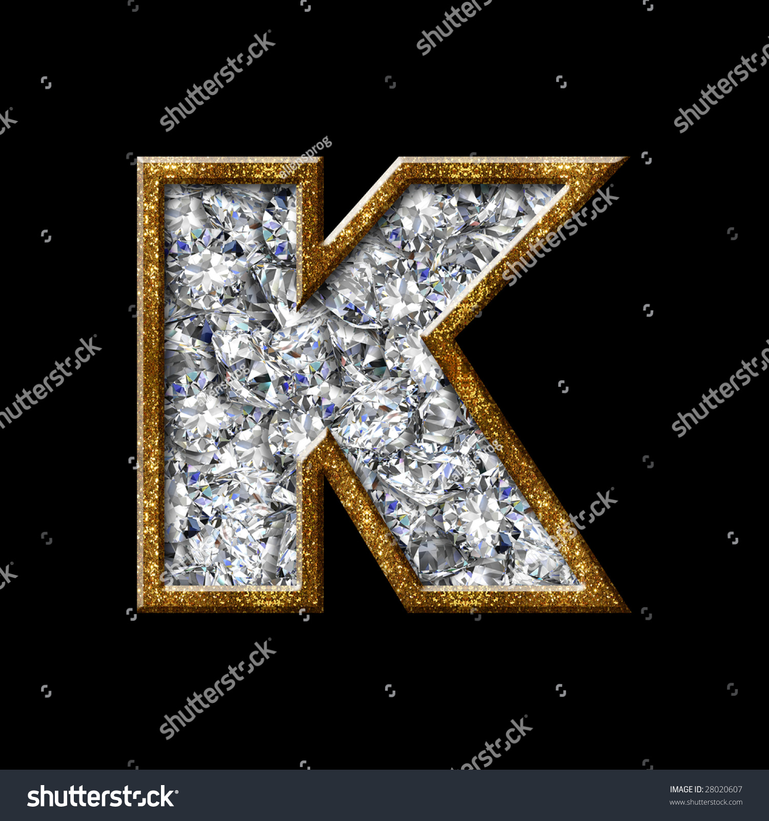 Gold Diamond Font Letter Stock Photo 28020607 Shutterstock