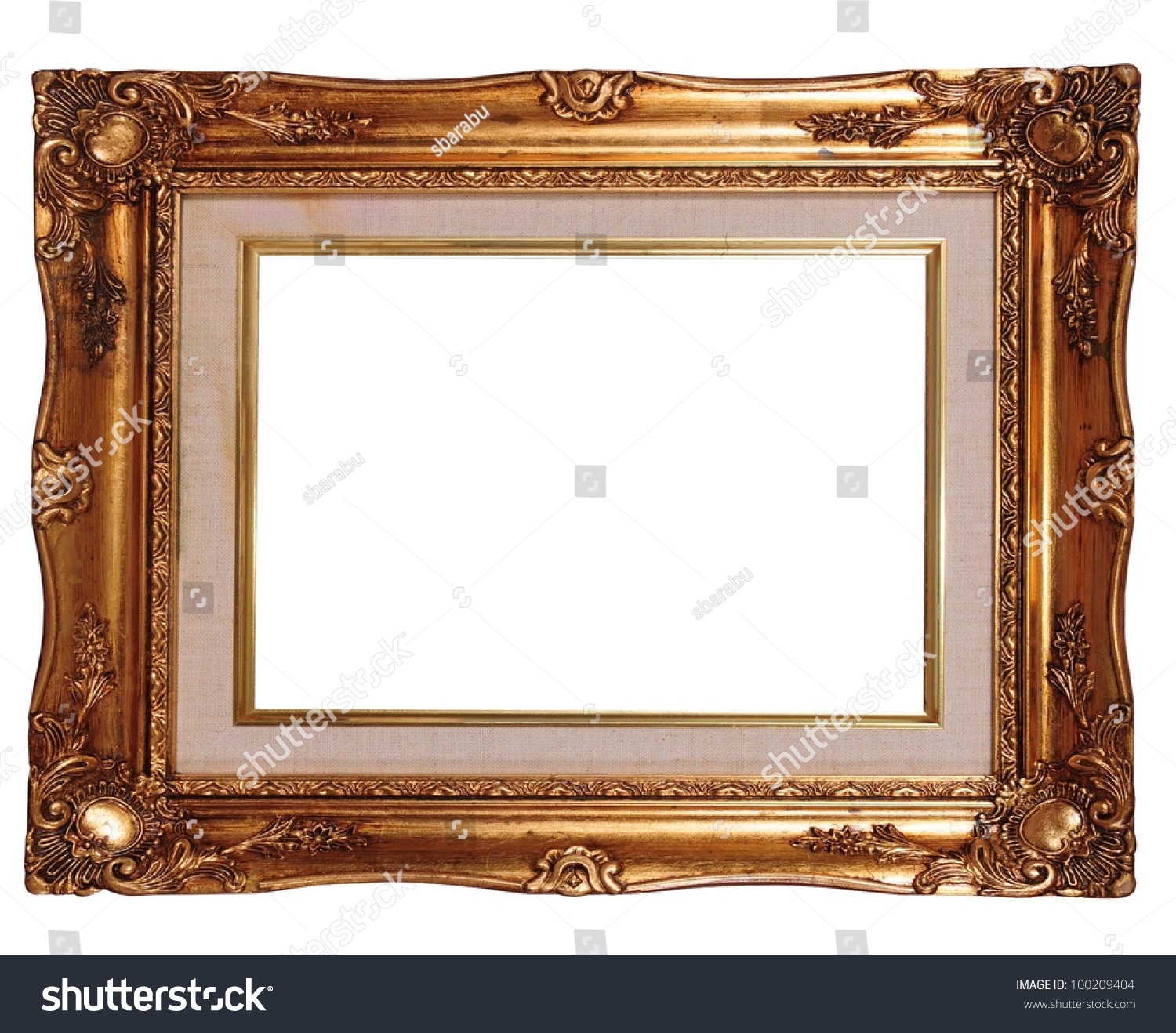 Gold Wooden Frame Stock Photo 100209404 Shutterstock