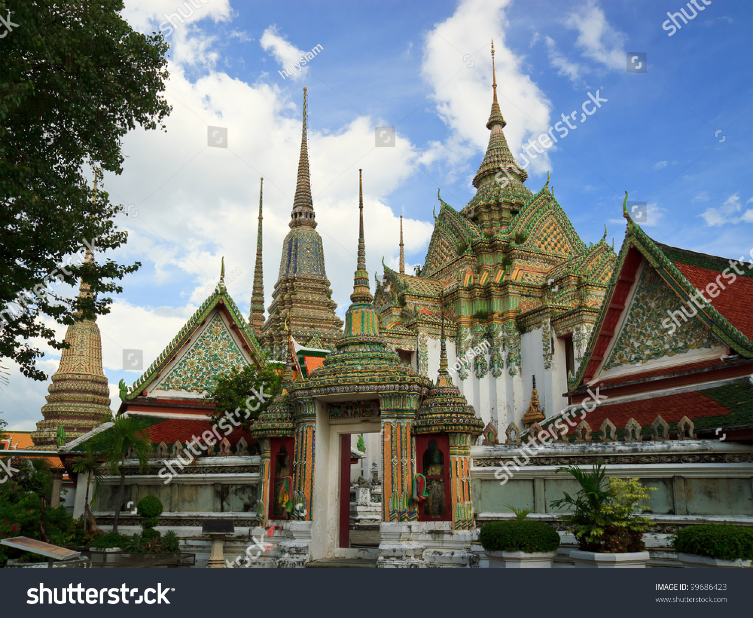 Golden Garuda Sculptures At The Emerald Buddha Temple