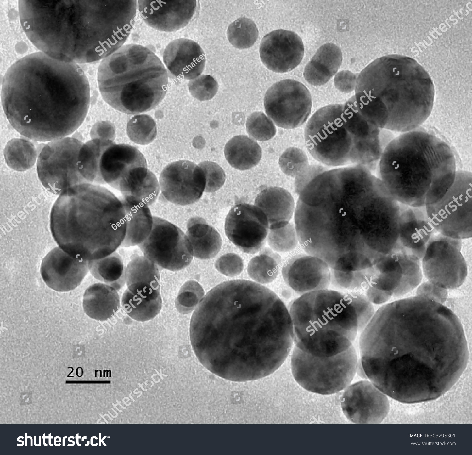 Golden Nanoparticles Scale Bar Seen Transmission Stock Photo 303295301 ...