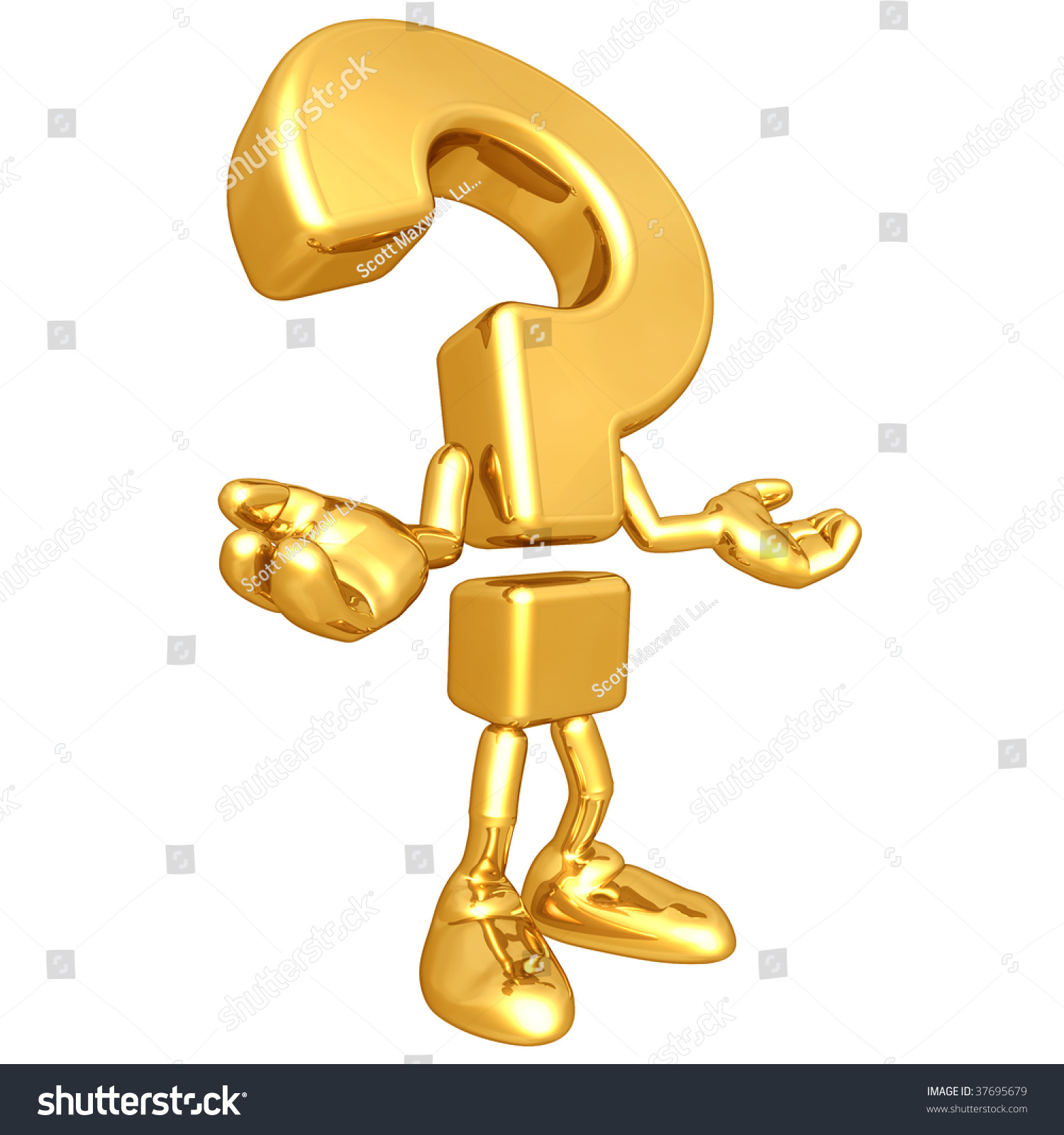 Golden Question Stock Illustration 37695679 Shutterstock