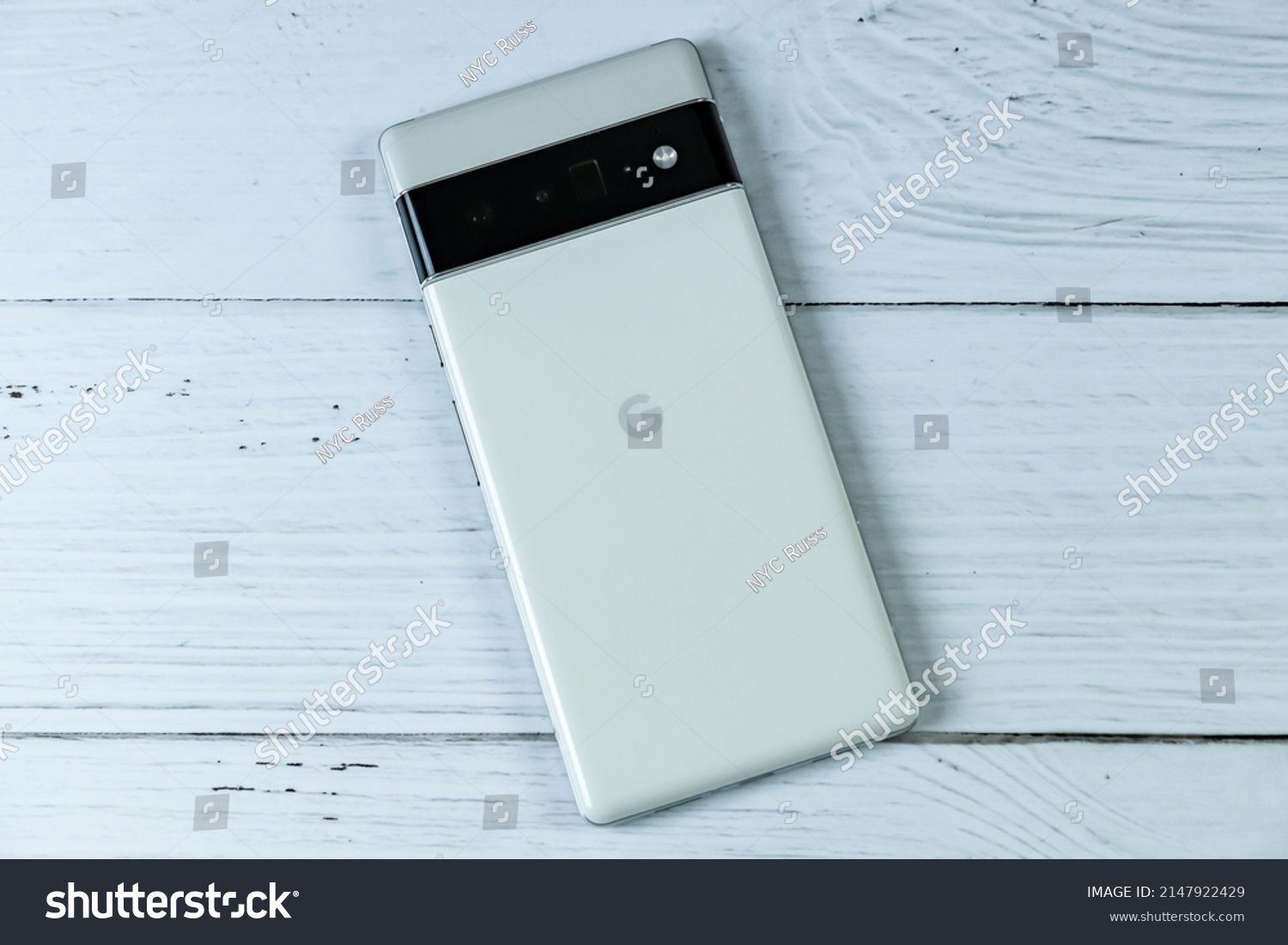 Google Pixel Pro Cloudy White Stock Photo Shutterstock