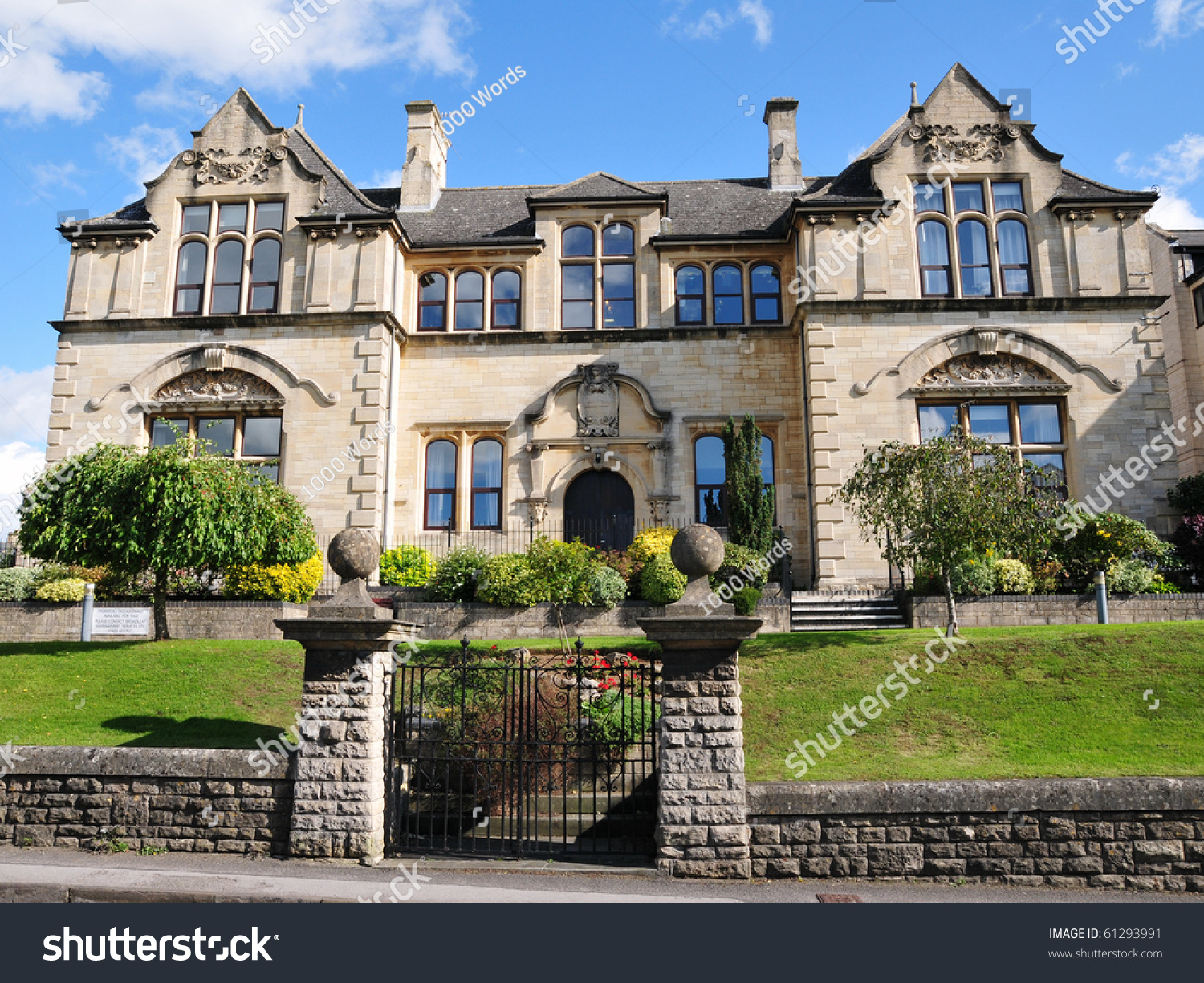 Gothic Mansion Gardens Stock Photo 61293991 - Shutterstock