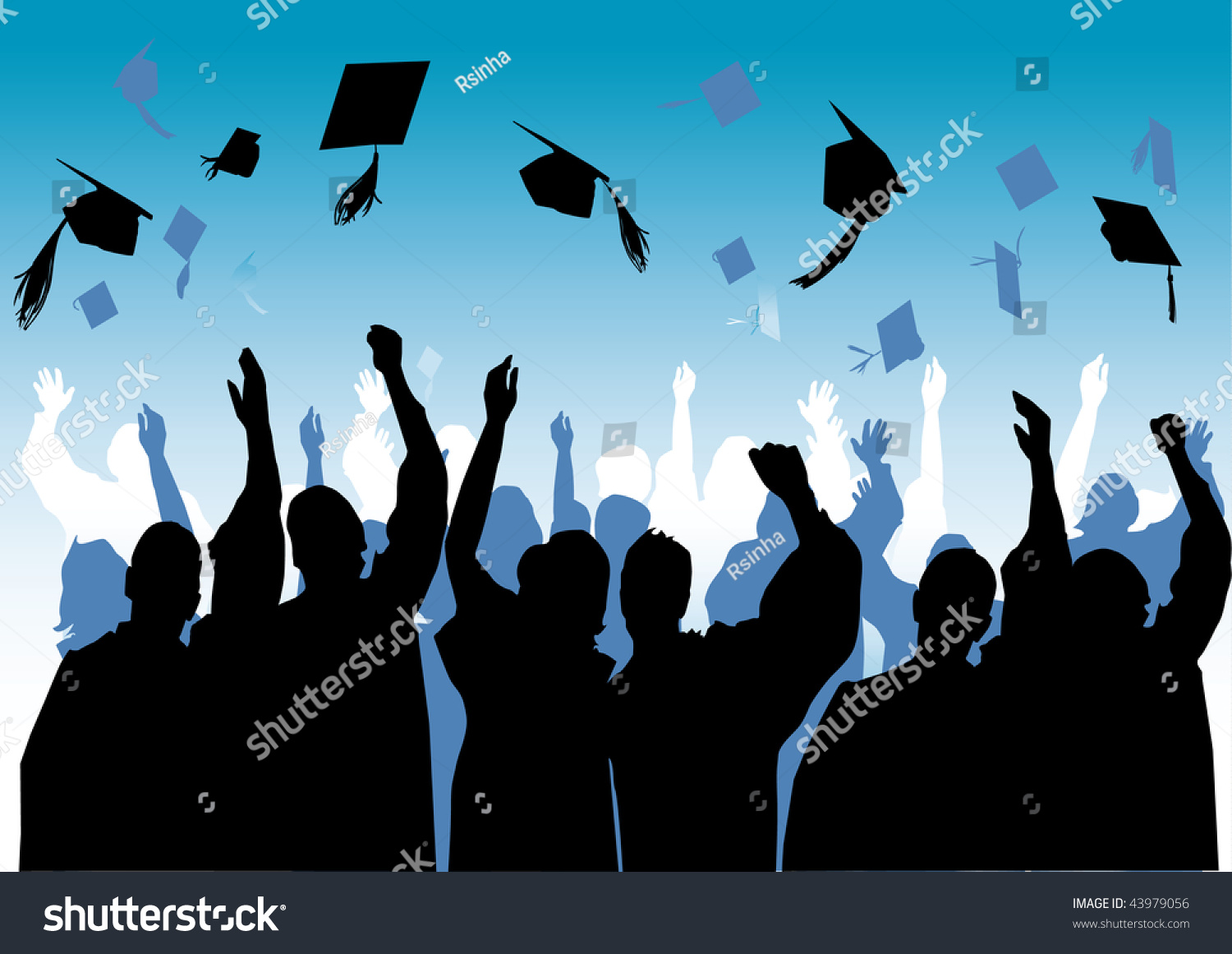 Graduation In Silhouette Stock Photo 43979056 Shutterstock