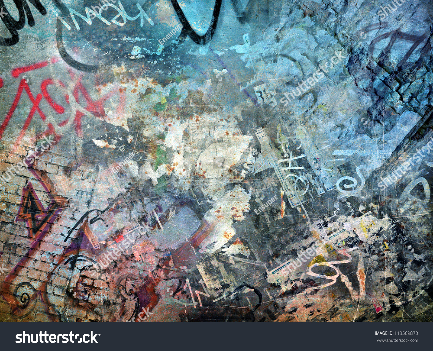 Graffiti Background, Grunge Illustration - 113569870 : Shutterstock