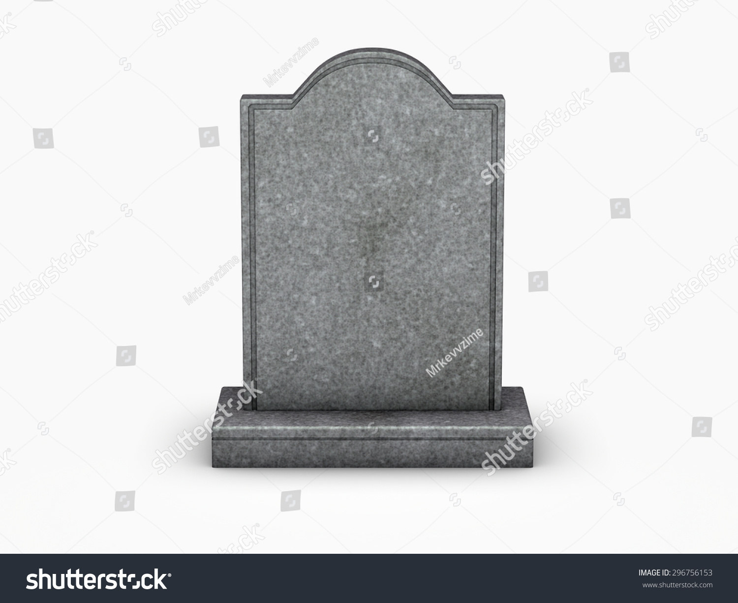 Gravestone On White Background Stock Photo 296756153 : Shutterstock