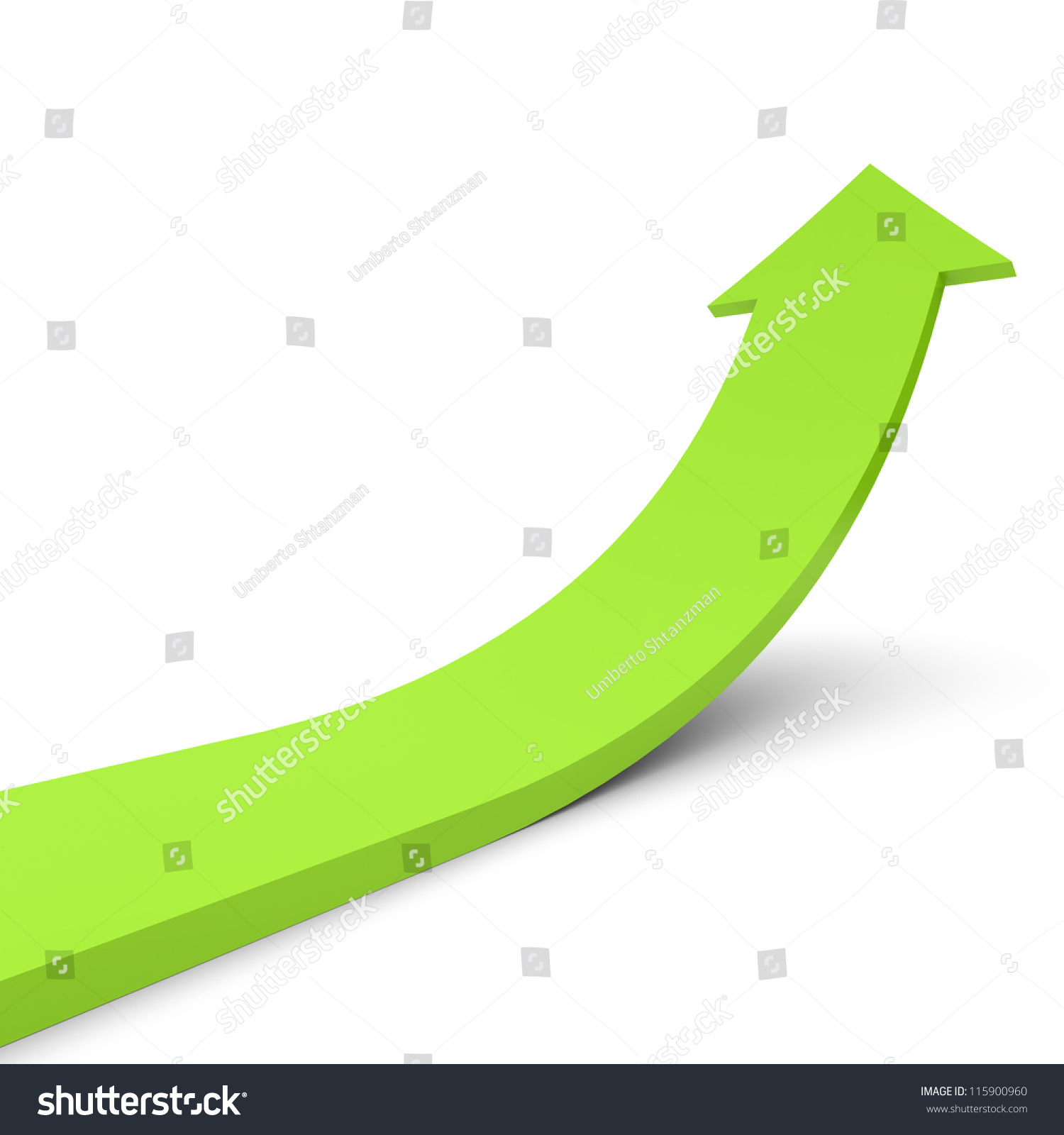 Green Arrow On A White Background 3d Rendered Image Stock Green Arrow On A White Background 3d Rendered Image Stock