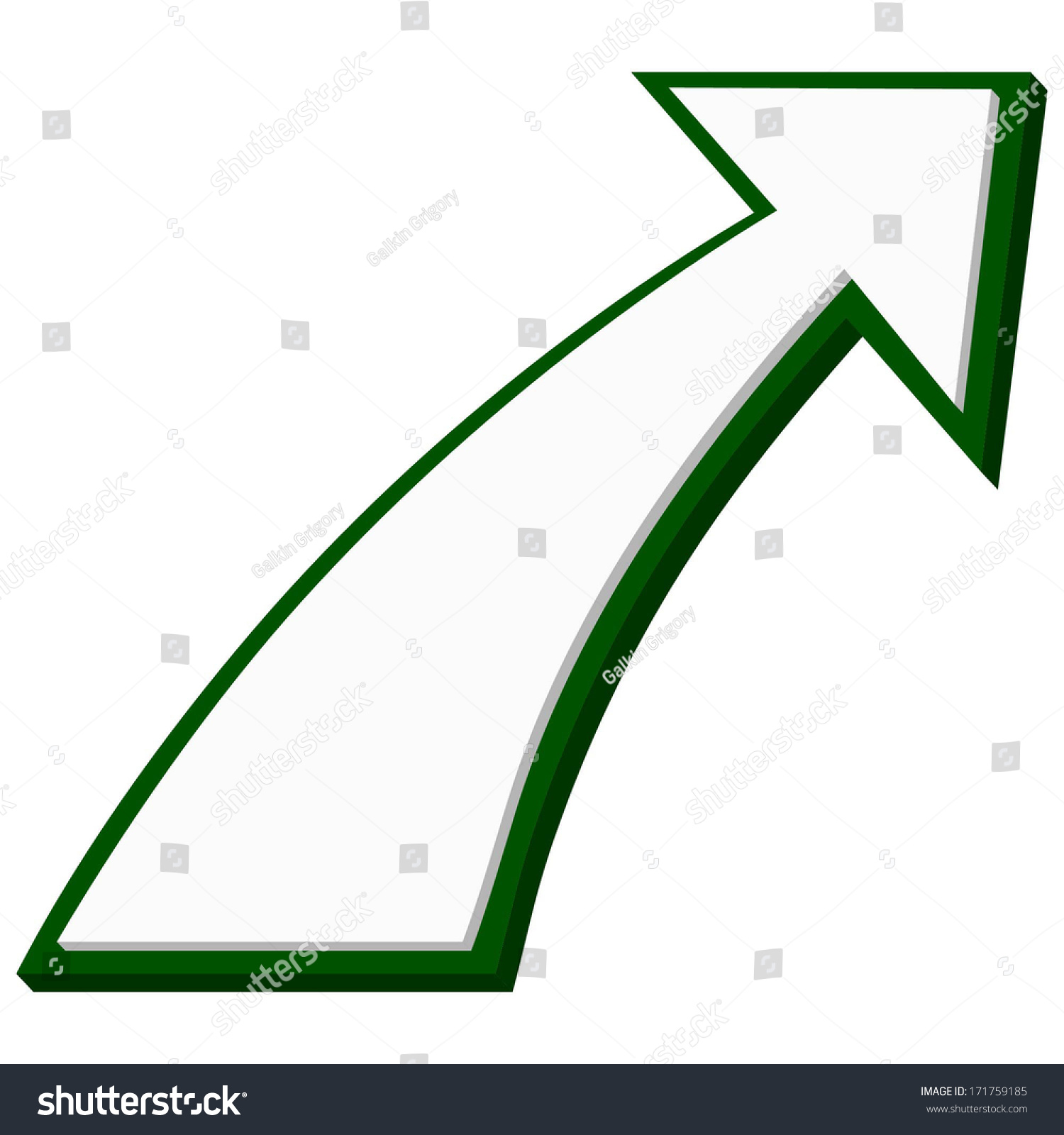 Green Arrow Symbol Isolated On White Background Icon Green Arrow Symbol Isolated On White Background Icon