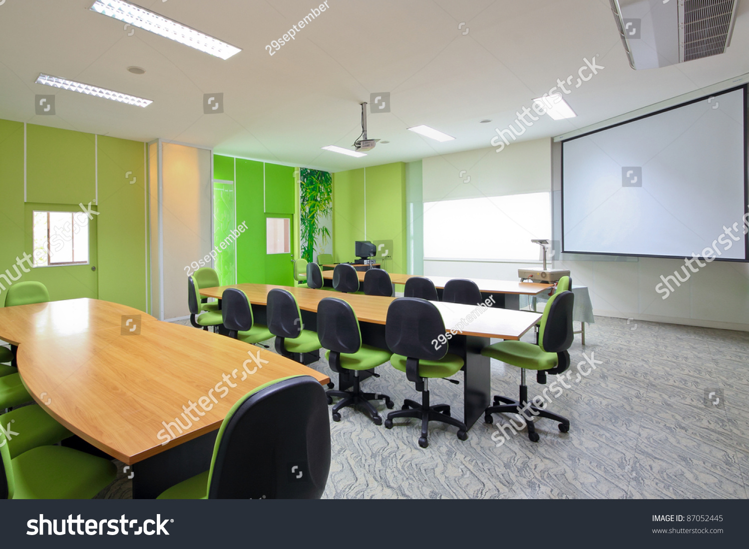 Green Conference Room. Stock Photo 87052445 : Shutterstock