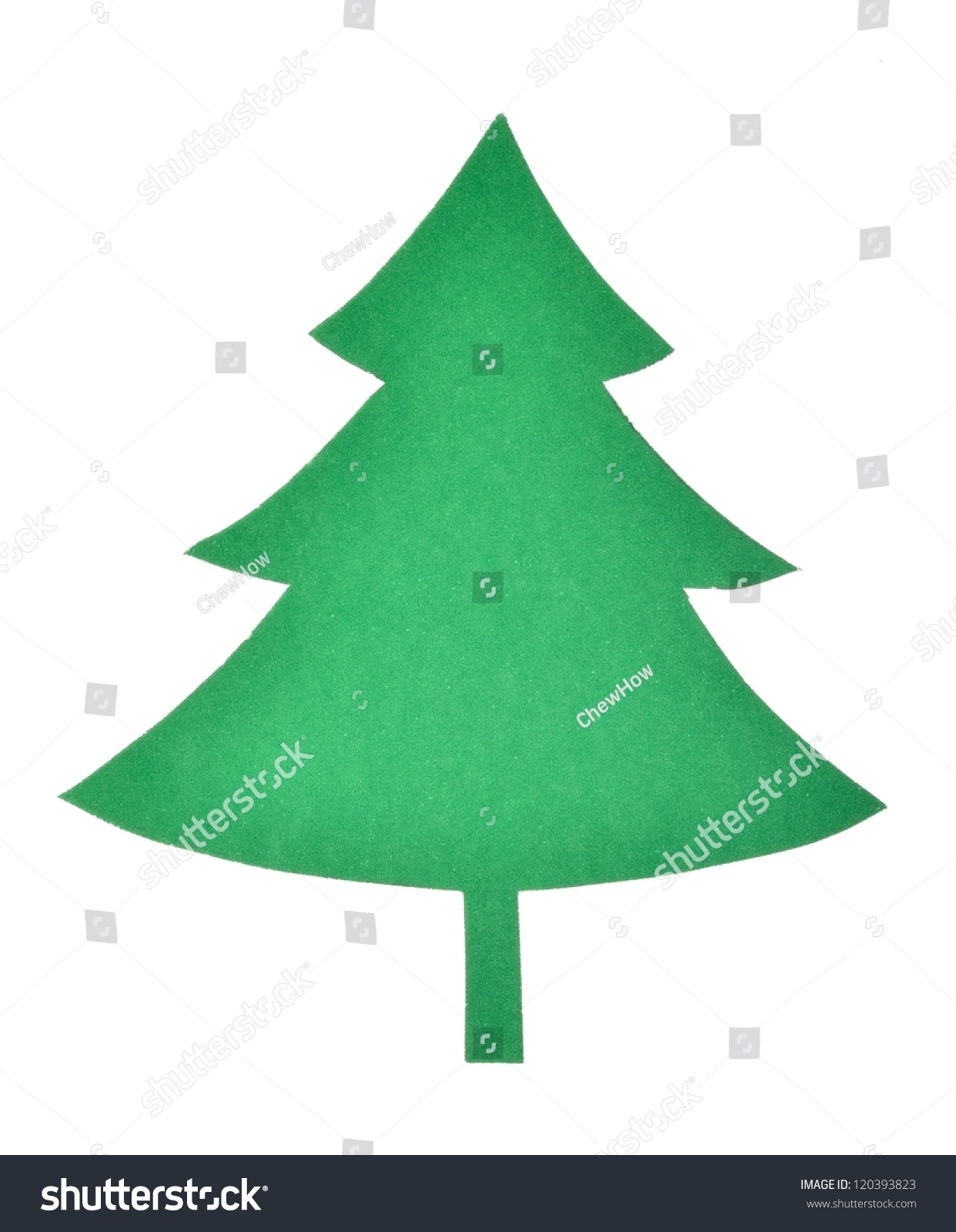Green Paper Cut Out Christmas Tree Stock Photo 120393823 - Shutterstock