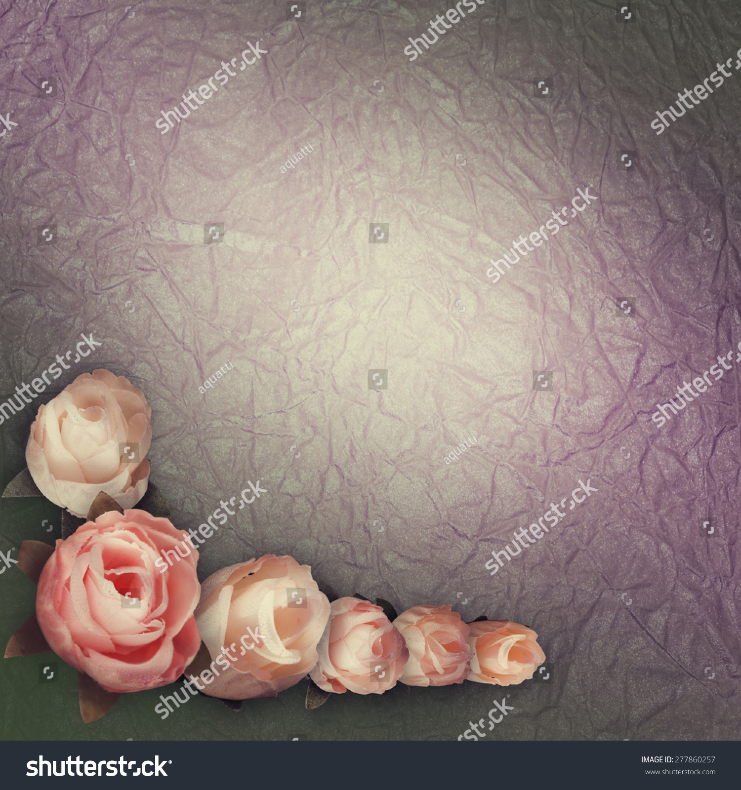 Greeting card with vintage roses Greeting card with vintage roses