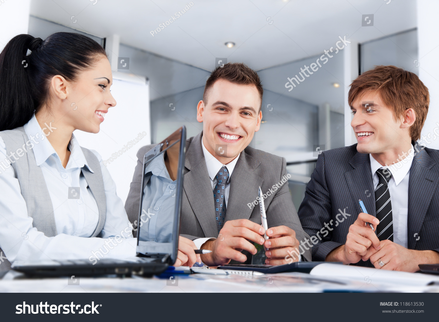 Group Of Business People Happy Smile Work Together, Businesspeople