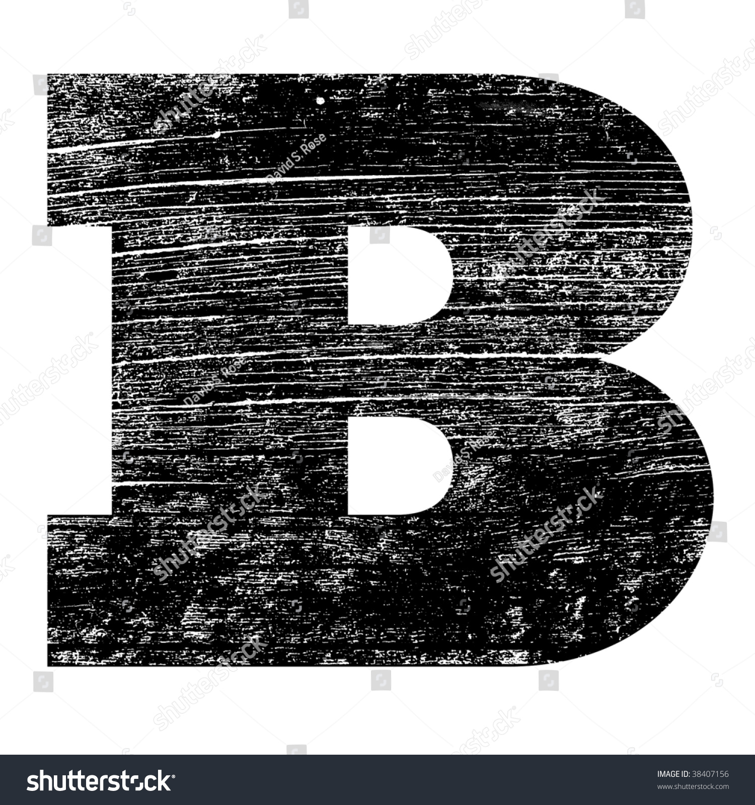 Grunge Letter B Alphabet Symbol Design Stock Illustration 38407156 ...