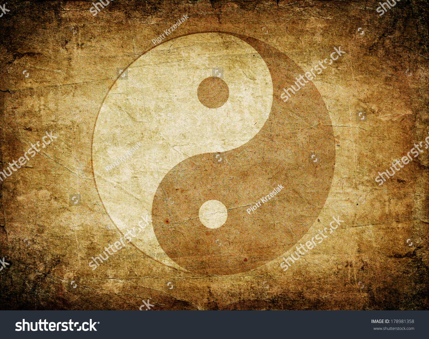 Grunge Yin Yang Symbol Background Stock Photo Shutterstock