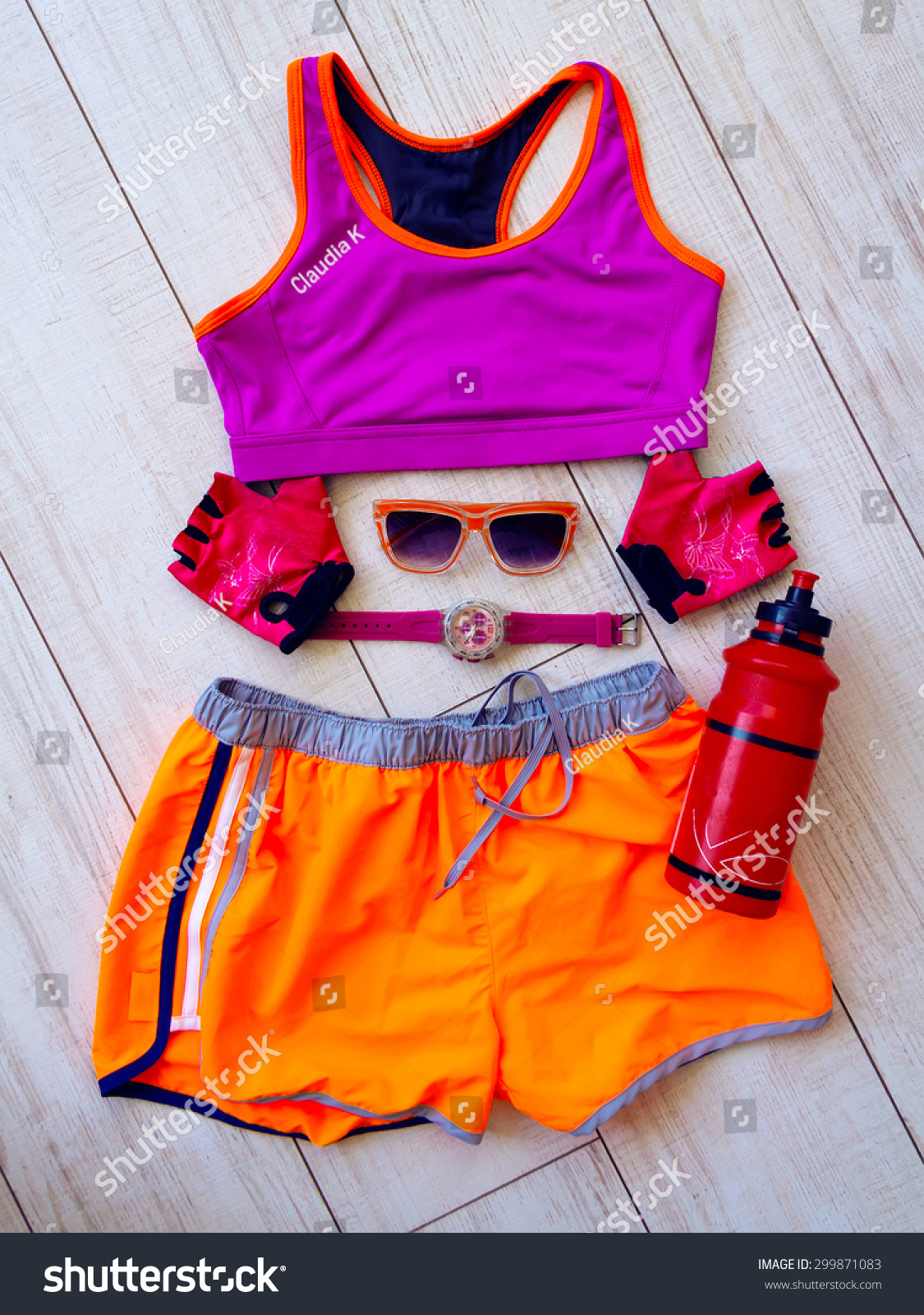 Gym Outfit-Workout Clothing While Working Out At The Fitness Center. Matching Clothes Sports ... Gym Outfit-Workout Clothing While Working Out At The Fitness Center. Matching Clothes Sports ...