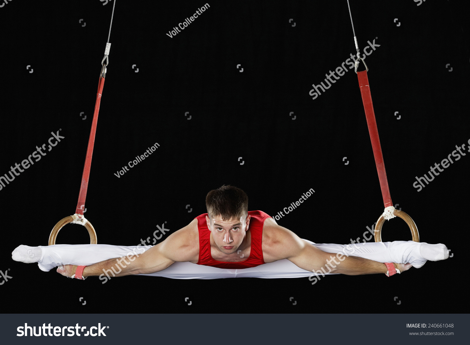 Gymnast On Stationary Rings Stock Photo 240661048 Shutterstock