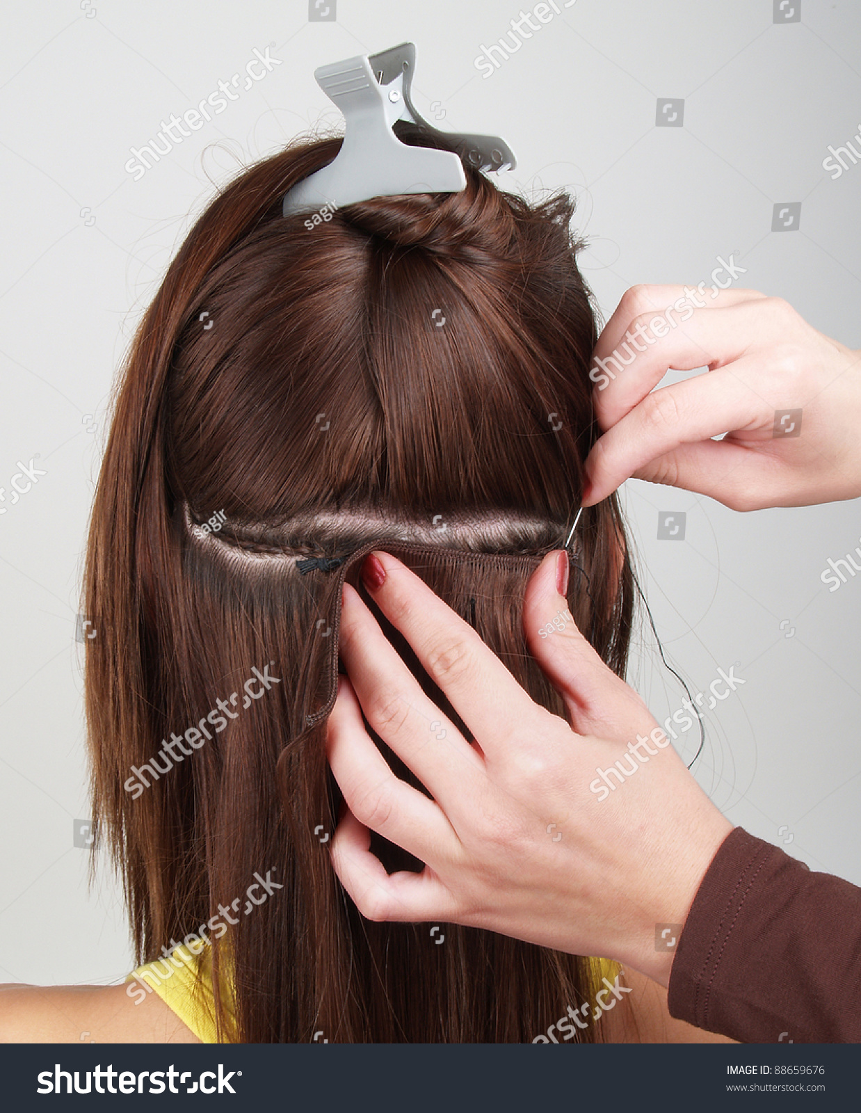 Hair extensions tress Preview. Save to a lightbox