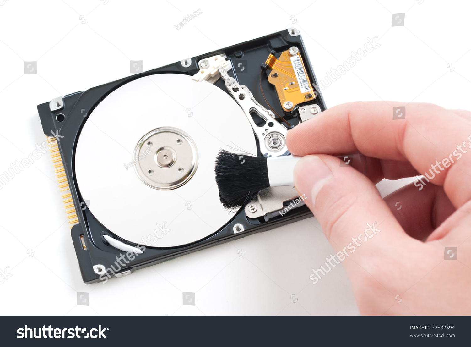 Hand Cleaning Computer Hard Disk Drive Stock Photo 72832594 Shutterstock