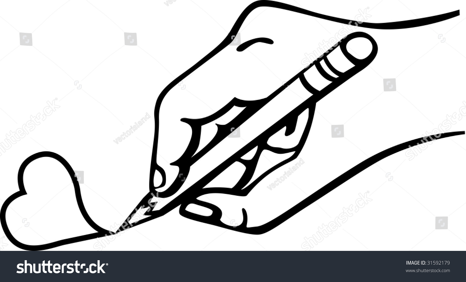 Hand Drawing A Heart Stock Photo 31592179 : Shutterstock