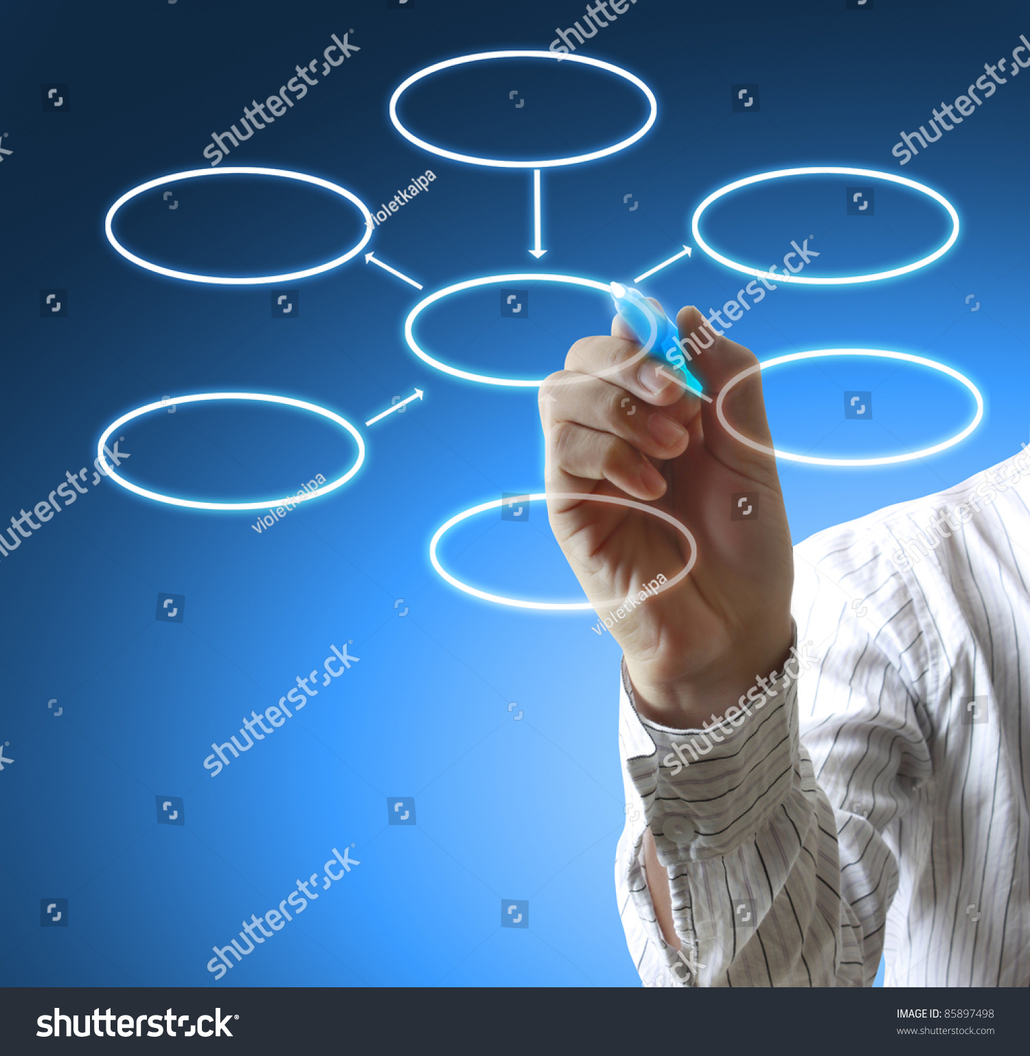 Hand Drawing In A Whiteboard Stock Photo 85897498 : Shutterstock