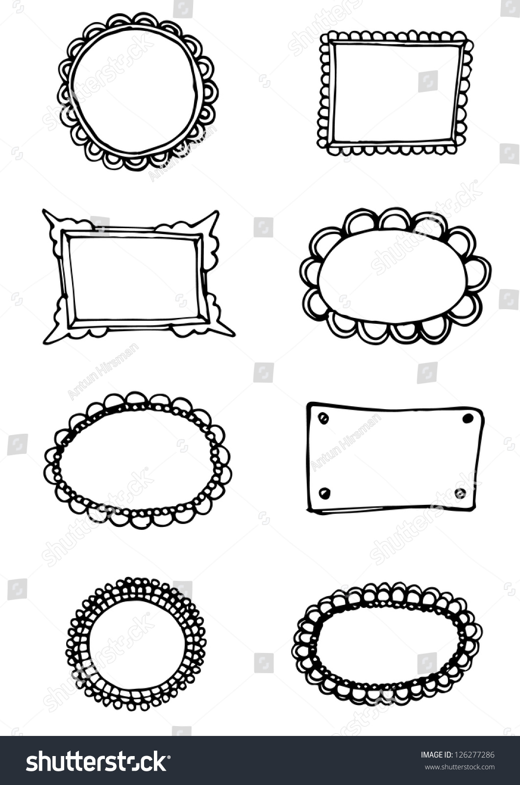 Hand-Drawn Frames Stock Photo 126277286 : Shutterstock