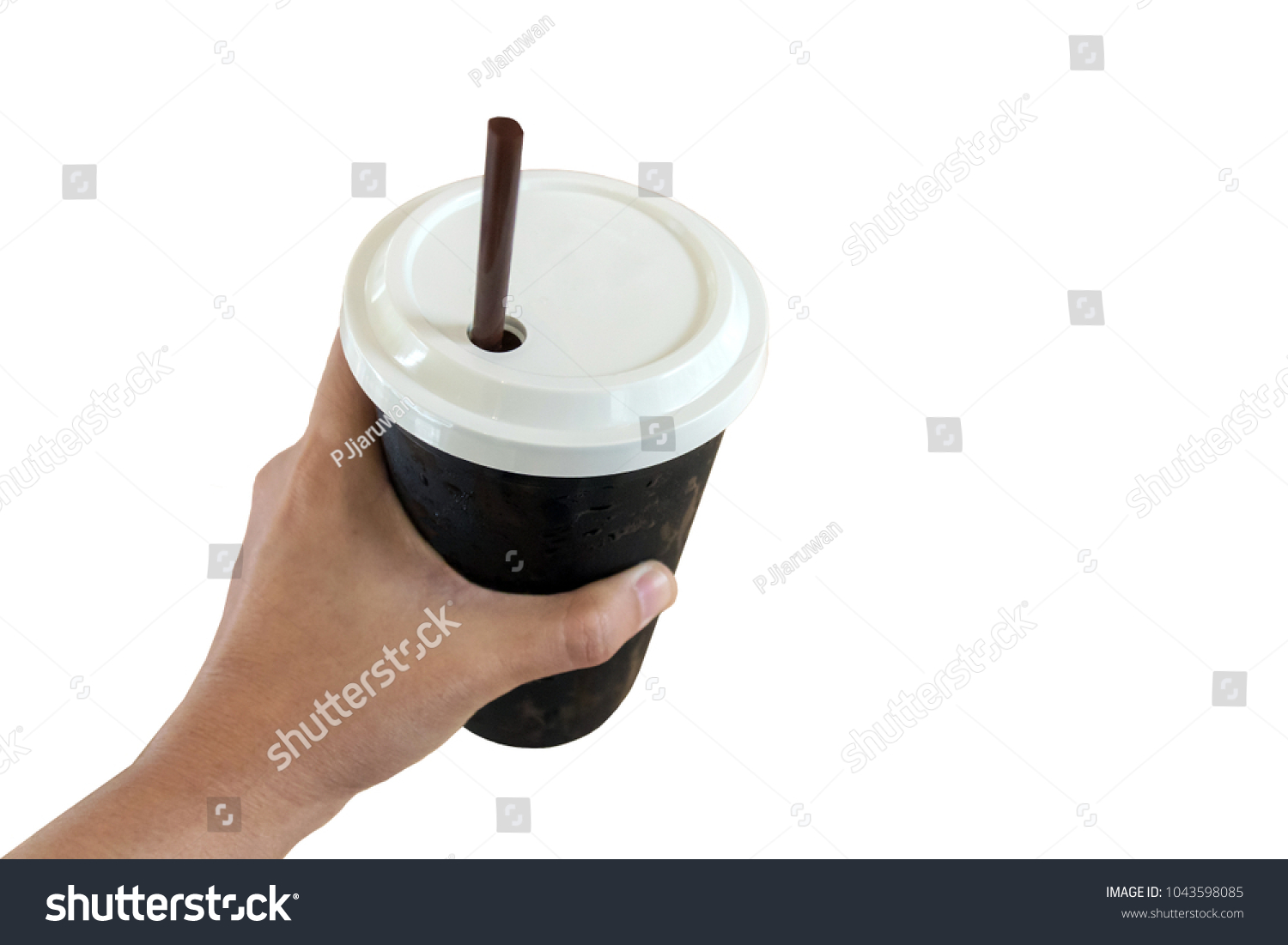 Hand Holding Plastic Glass Iced Drink Stock Photo Shutterstock