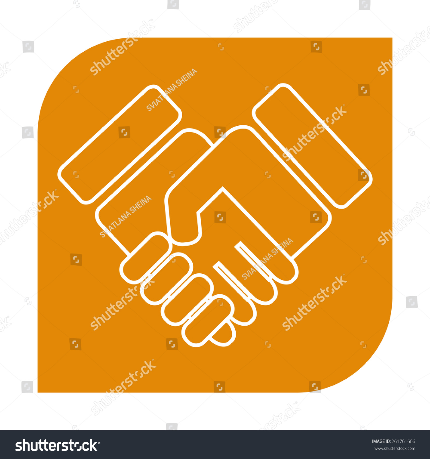 Handshake Icon. Stock Photo 261761606 : Shutterstock