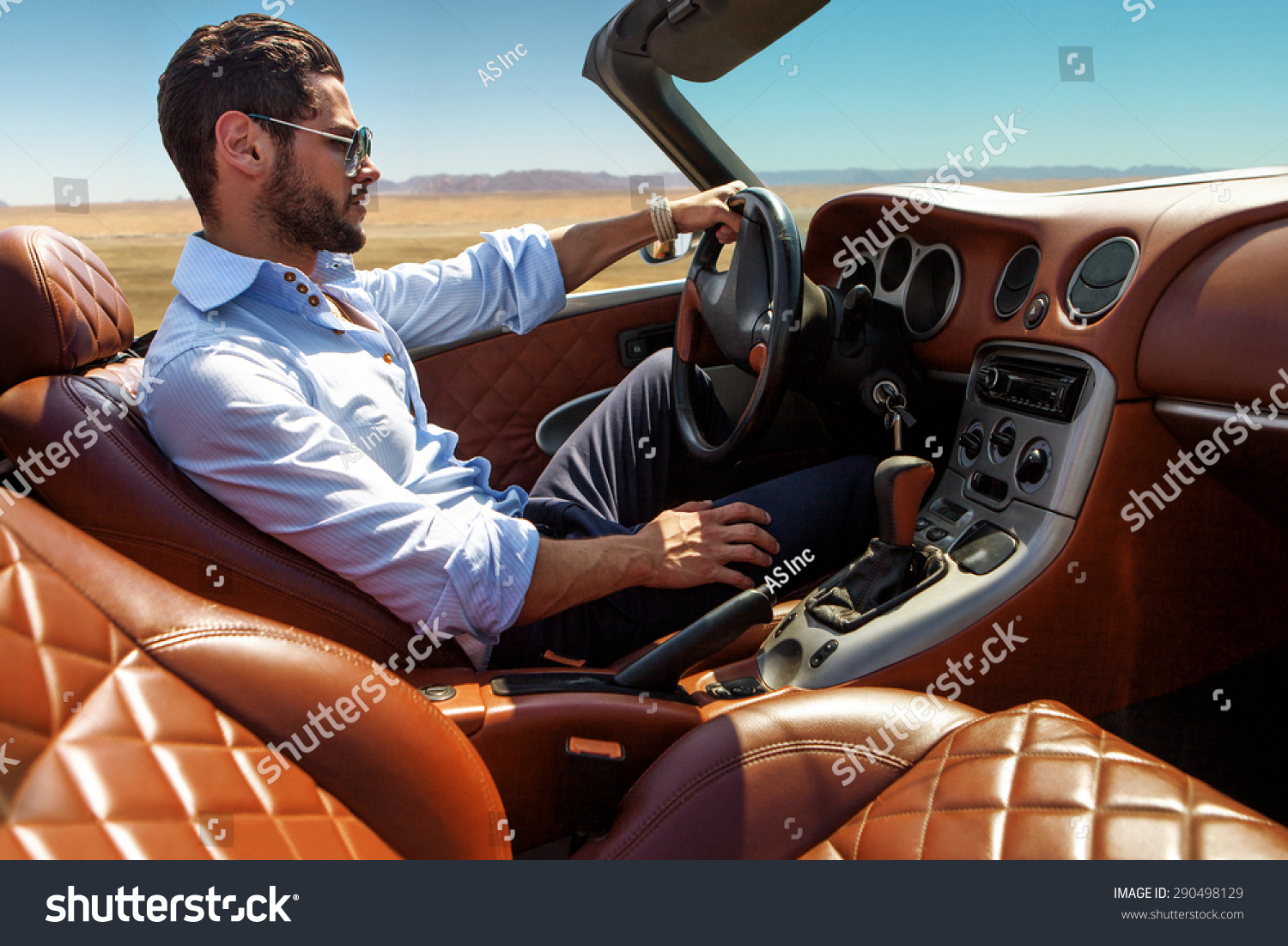 Handsome Man Near The Car Luxury Life Stock Photo 290498