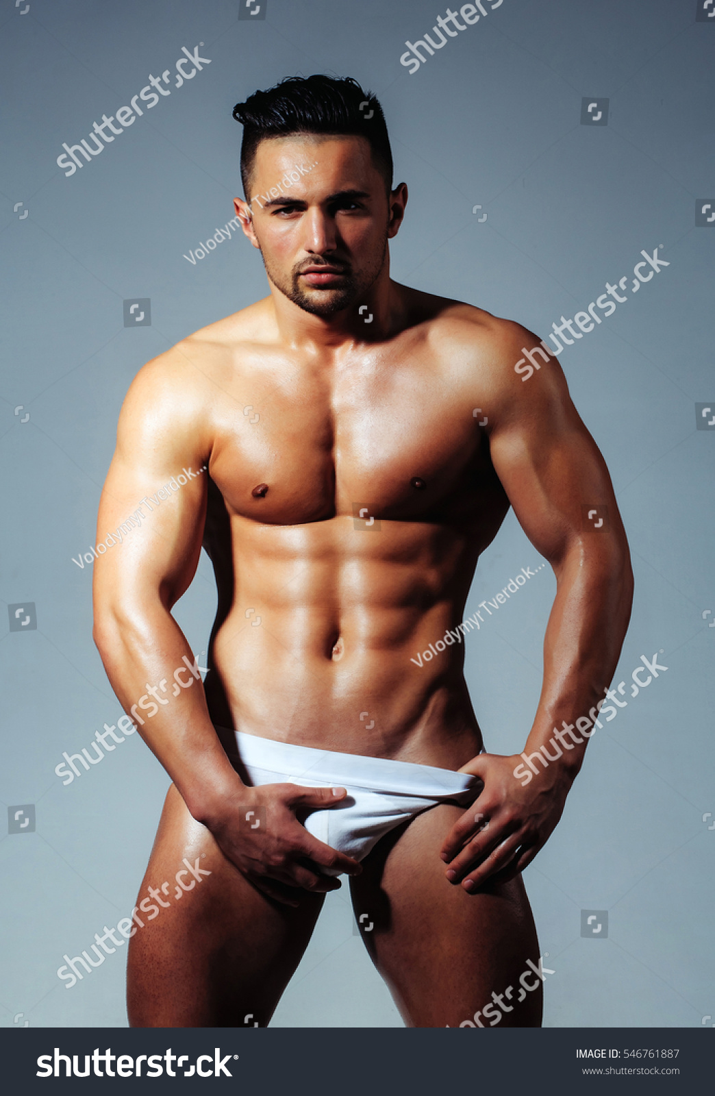 Handsome Man Muscular Macho Bodybuilder Sexy Stock Photo Shutterstock