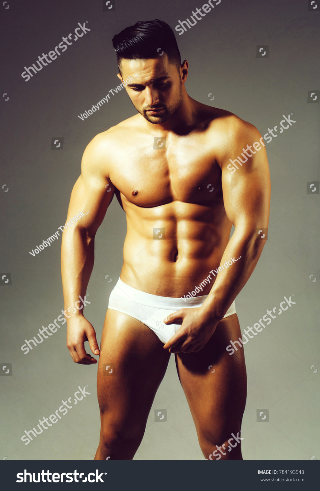 Handsome Man Muscular Macho Bodybuilder Sexy Stock Photo Shutterstock