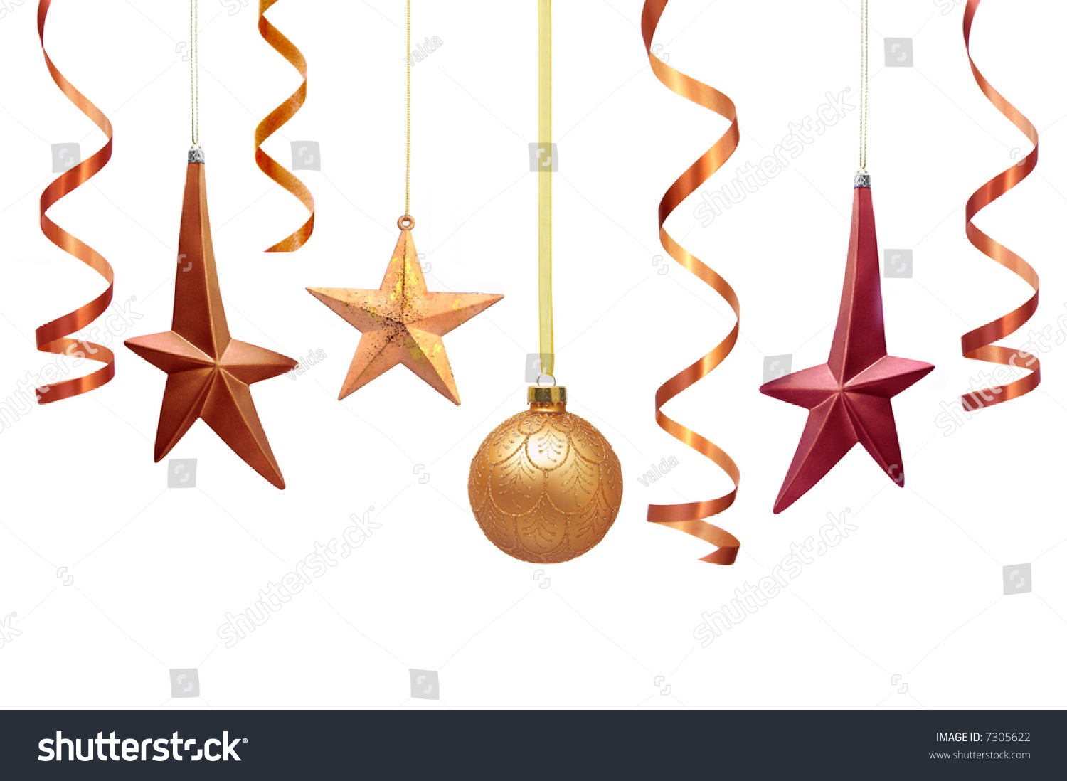 Hanging Christmas Decorations Stock Photo 7305622 : Shutterstock