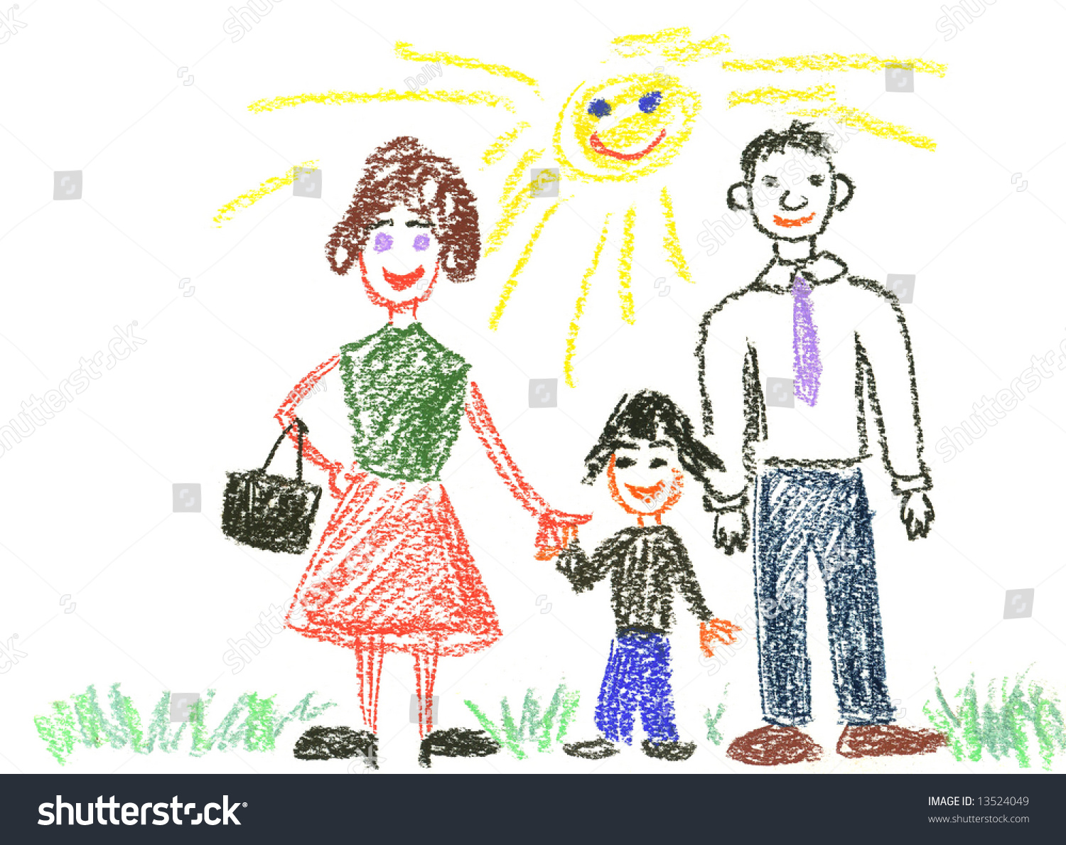 Happy Family, Mummy, Daddy And Son Stock Photo 13524049 : Shutterstock