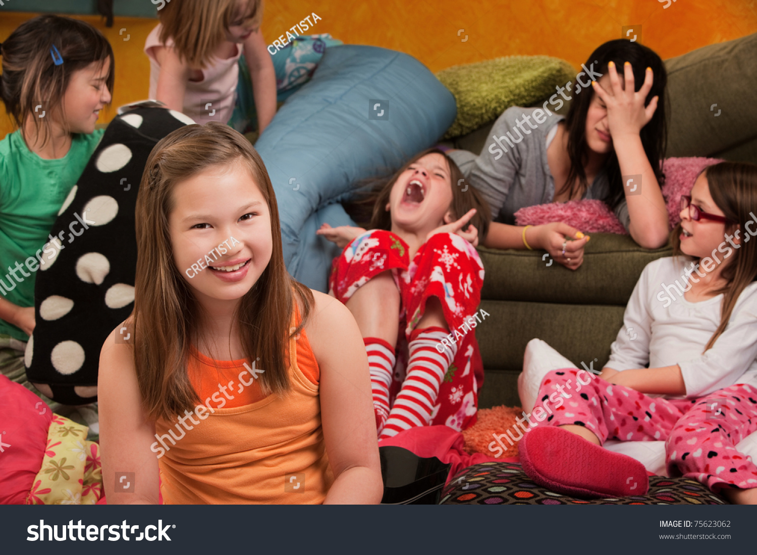 Girls Having A Sleepover High-Res Stock Photo - Getty Images