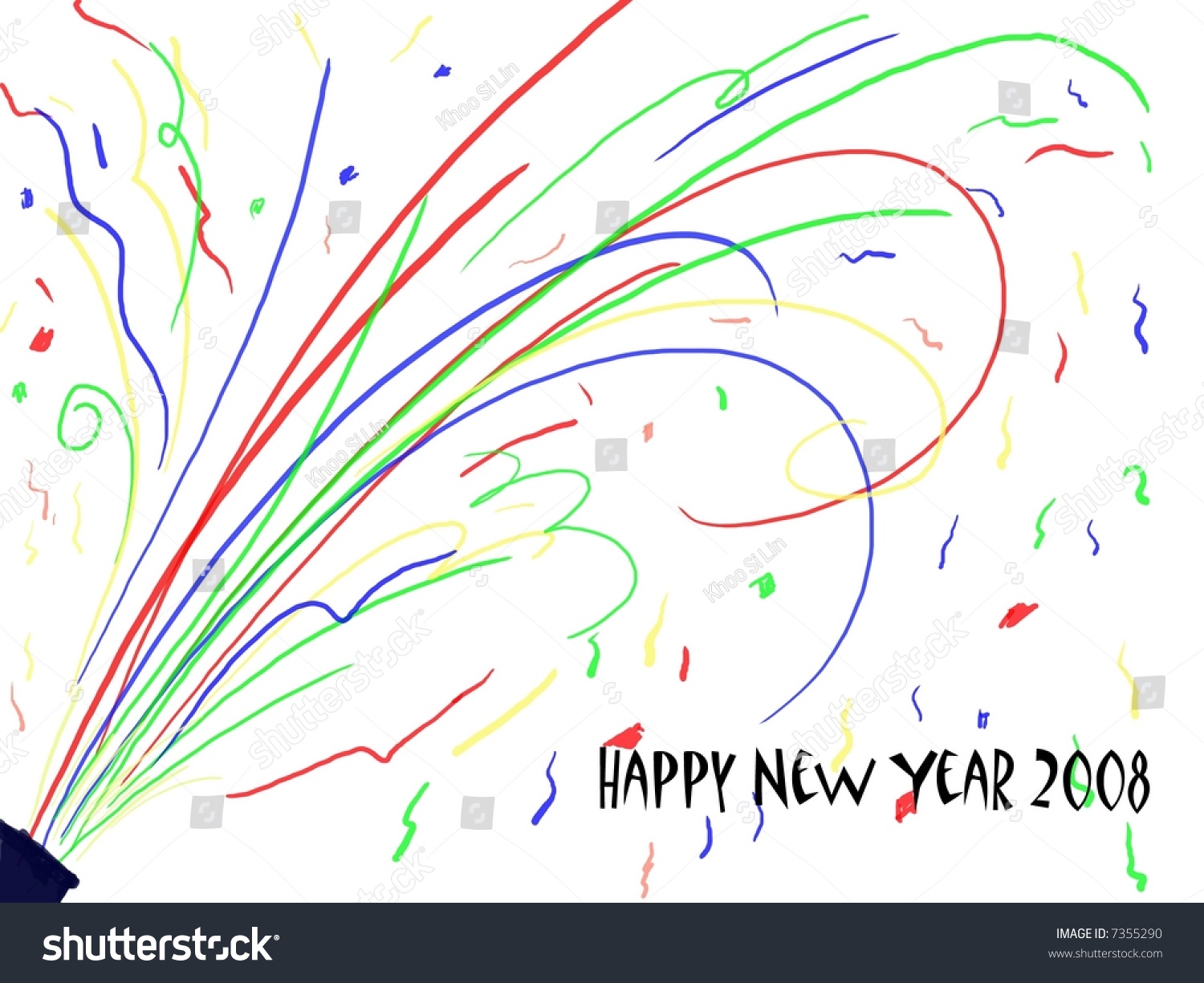 Happy New Year Confetti Stock Photo 7355290 : Shutterstock