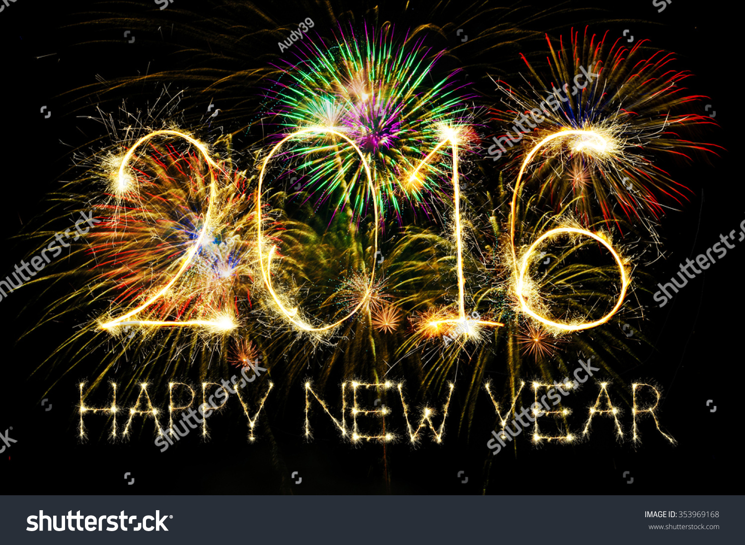 new year light up 2016 happy new year 2016 from colorful sparkle on black new year light up 2016 happy new year 2016 from colorful sparkle on black