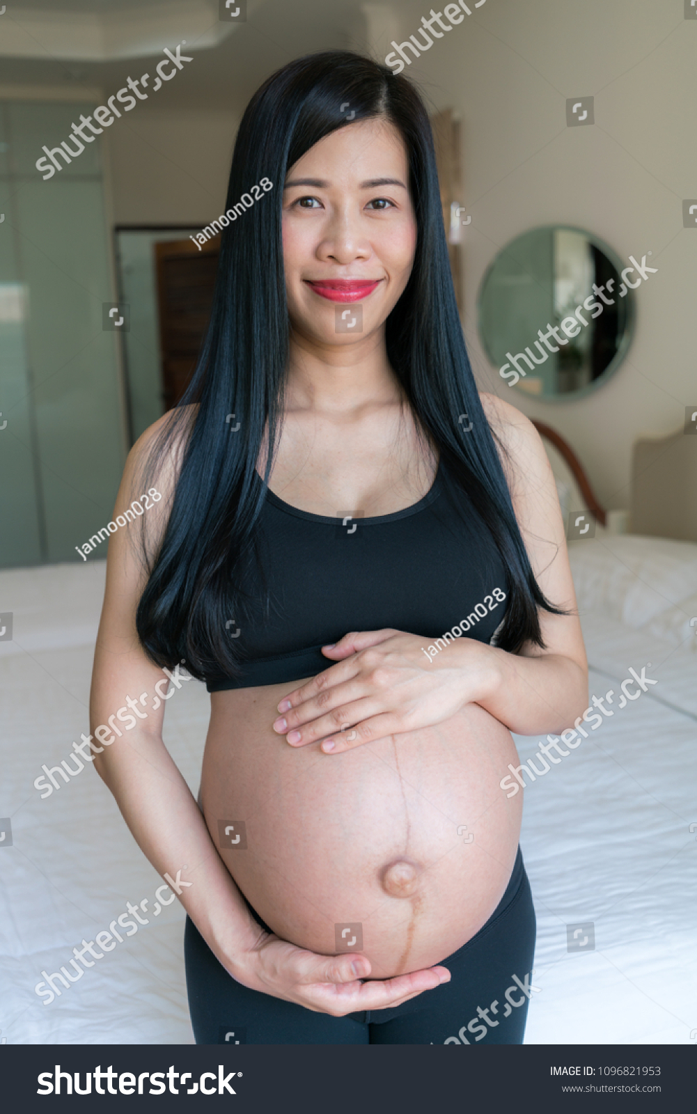 Happy Pregnancy Woman Naked Belly Stock Photo Shutterstock