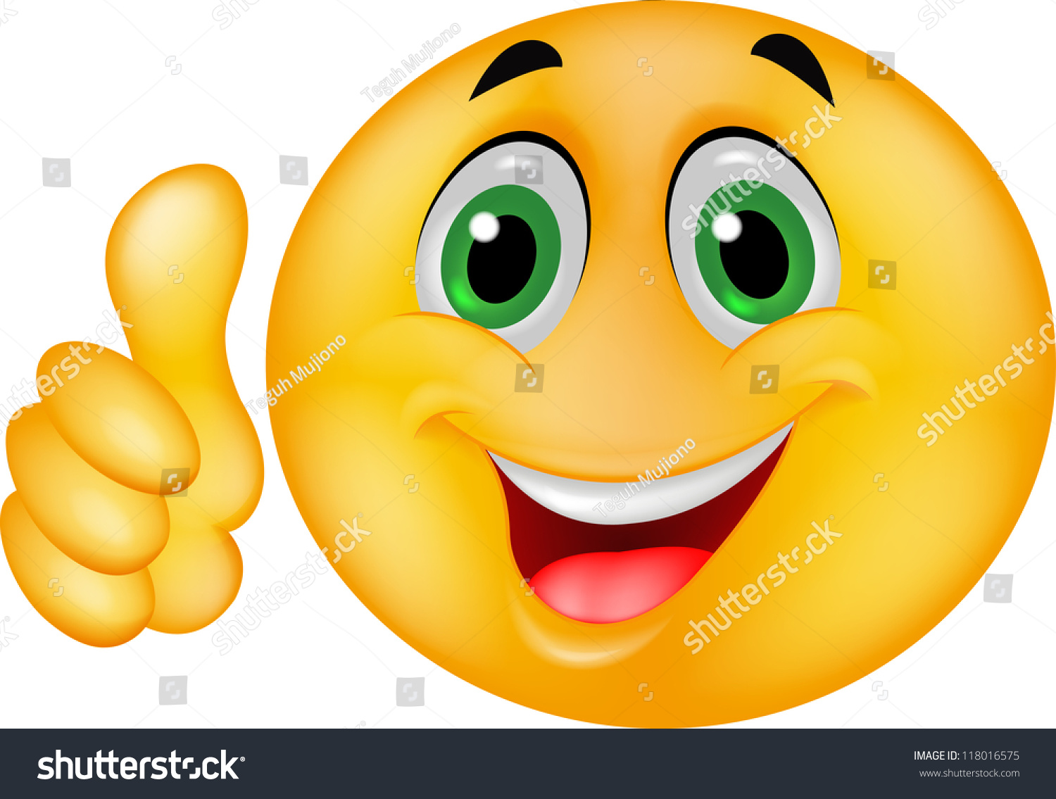 Happy Smiley Emoticon Face Stock Photo 118016575 ...