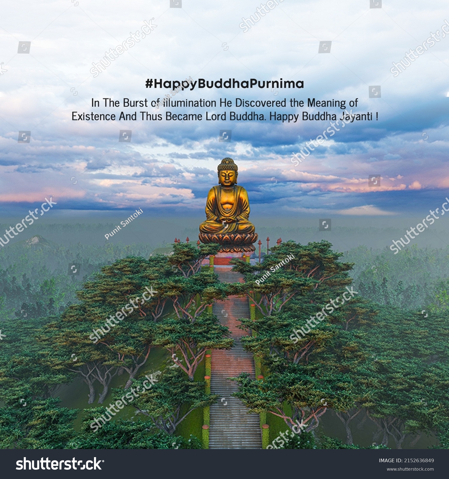 Happy Vesak Day Buddha Purnima Wishes Shutterstock